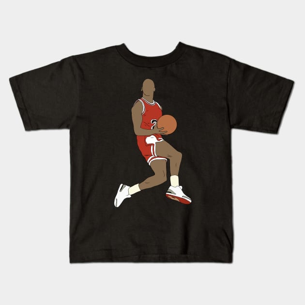 Michael Jordan Reverse Dunk Kids T-Shirt by rattraptees